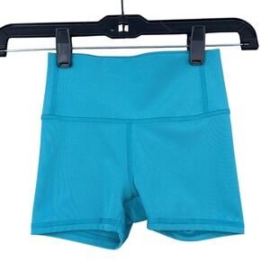 All in Motion Girls Teal Athletic Shorts Size XS 4/5 Recycled Polyester Spandex